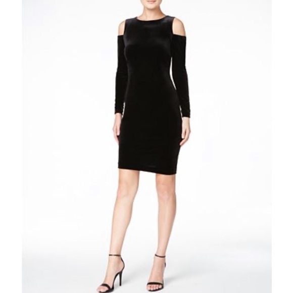 Calvin Klein- cold shoulder velvet dress - Picture 1 of 5
